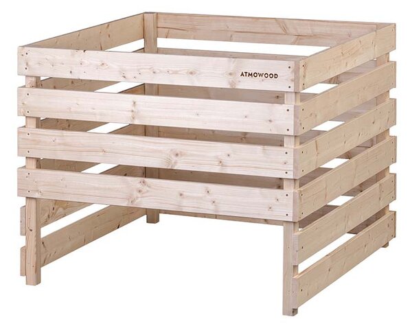 ATMOWOOD Drevený kompostér 100 x 100 x 80 cm - otvorený dole