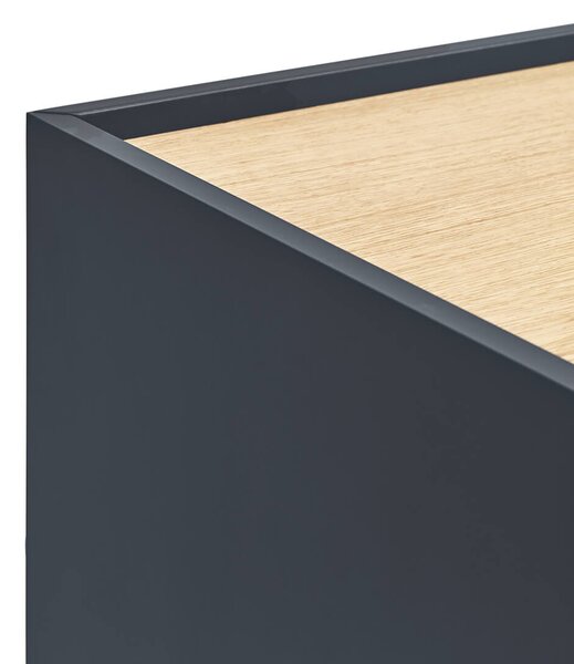 MUZZA Tv stolík Oma 110 x 35 cm modrá