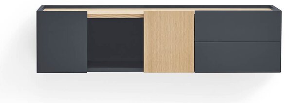 MUZZA Tv stolík Oma 110 x 35 cm modrá