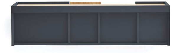MUZZA Tv stolík Oma 110 x 35 cm modrá