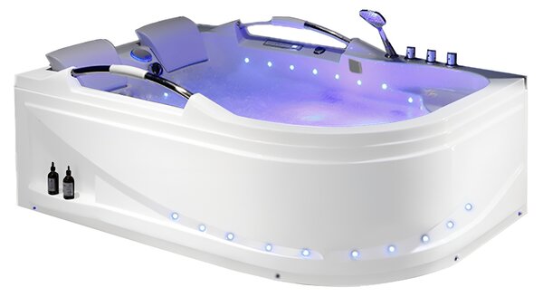 BPS-koupelny Hydromasážna vírivá vaňa VENEZIA 761L 180x120 ĽAVÁ s ohrevom vody