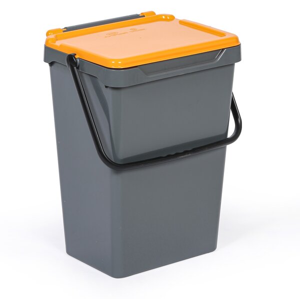 Plastový odpadkový kôš na triedenie odpadu, sivá + žltá, 35 l