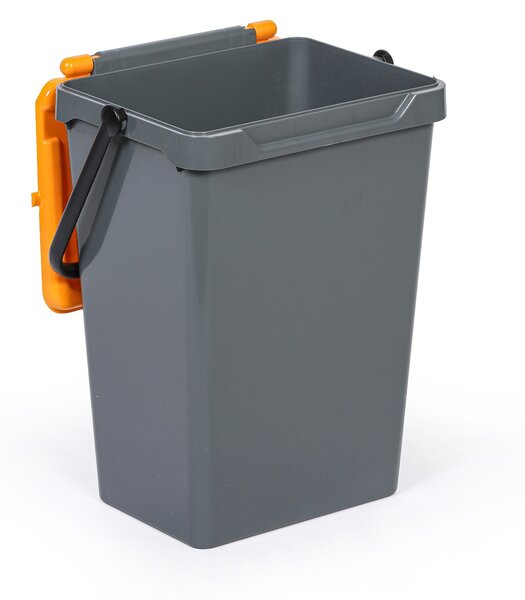 Plastový odpadkový kôš na triedenie odpadu, sivá + žltá, 35 l