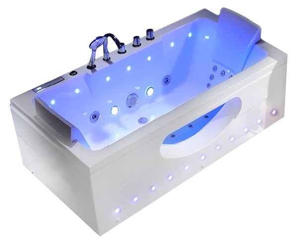 BPS-koupelny Hydromasážna vírivá vaňa IRIS 933A 150x84 Biela s ohrevom vody