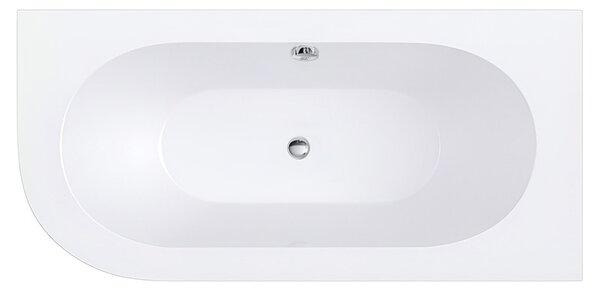 BPS-koupelny Akrylátová asymetrická vaňa s krycím panelom EBI 140P 140x75 cm PRAVÁ, biela/chróm