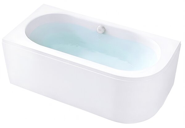 BPS-koupelny Akrylátová asymetrická vaňa s krycím panelom EBI 150L P WH 150x75 cm ĽAVÁ, biela