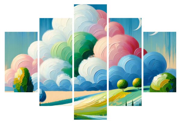 Obraz - Krajinka s mrakom (150x105 cm)