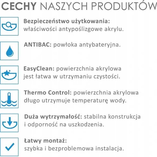 BPS-koupelny Akrylátová asymetrická vaňa s krycím panelom EBI 150L P BL 150x75 cm ĽAVÁ, biela/čierna