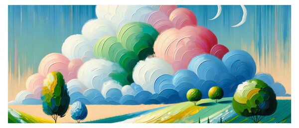 Obraz - Krajinka s mrakom (120x50 cm)