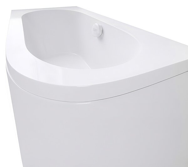 BPS-koupelny Akrylátová asymetrická vaňa s krycím panelom EBI 150L P WH 150x75 cm ĽAVÁ, biela