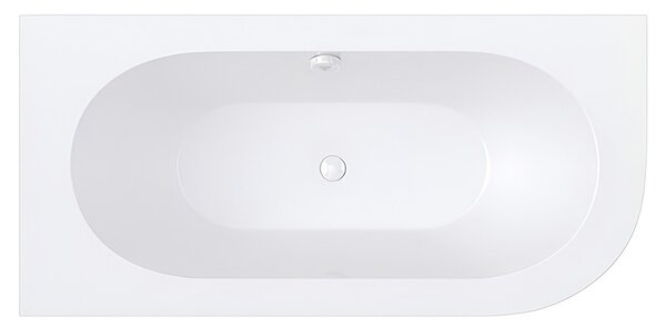 BPS-koupelny Akrylátová asymetrická vaňa s krycím panelom EBI 150L P WH 150x75 cm ĽAVÁ, biela