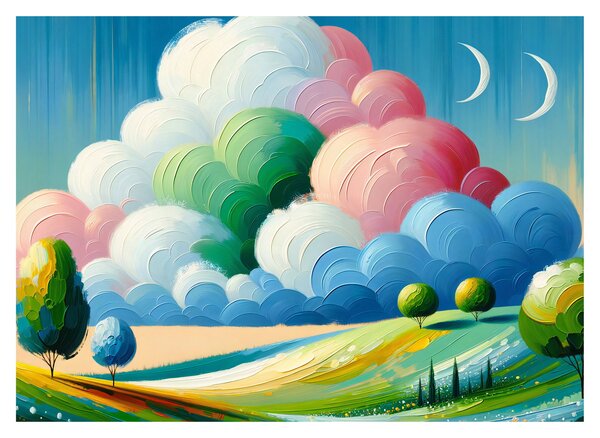 Obraz - Krajinka s mrakom (70x50 cm)