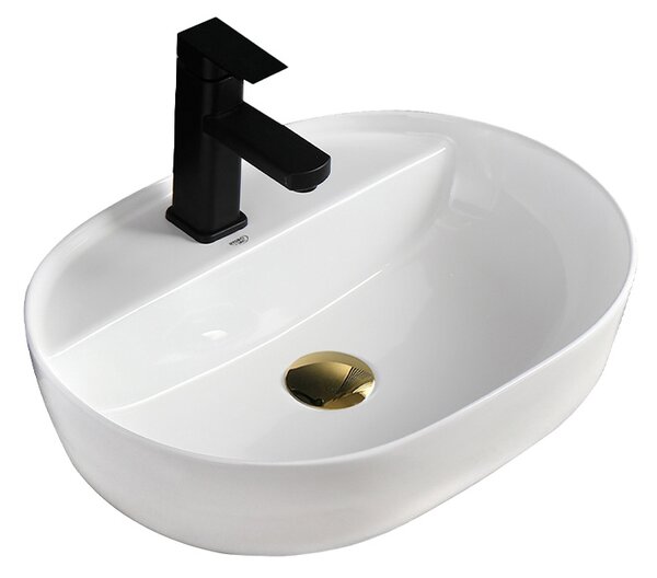 BPS-koupelny Keramické umývadlo na dosku EMI WH 605 60,5x40,5 cm, biele