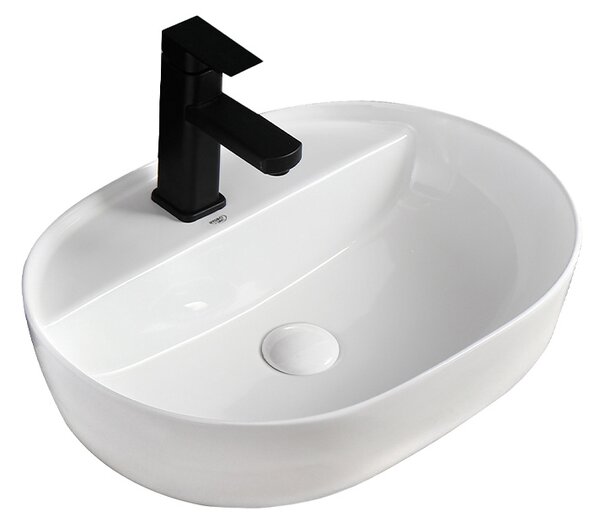 BPS-koupelny Keramické umývadlo na dosku EMI WH 605 60,5x40,5 cm, biele