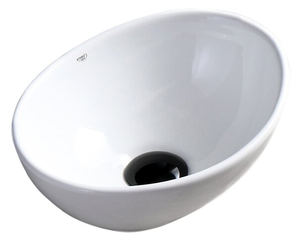 BPS-koupelny Keramické umývadlo na dosku LUMO WH 405 40,5x33 cm, biele