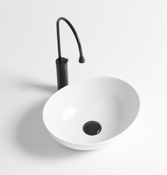 BPS-koupelny Keramické umývadlo na dosku LUMO WH 405 40,5x33 cm, biele
