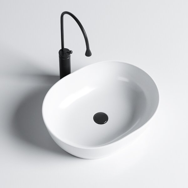 BPS-koupelny Keramické umývadlo na dosku NEO WH 480 48x34,5 cm, biele