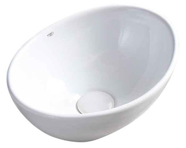 BPS-koupelny Keramické umývadlo na dosku LUMO WH 405 40,5x33 cm, biele