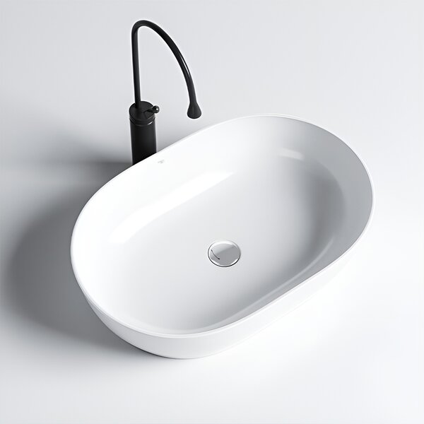 BPS-koupelny Keramické umývadlo na dosku NEO WH 605 60,5x42,5 cm, biele