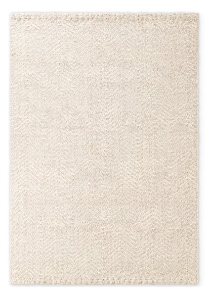 Krémový/slonovinový ručne tkaný koberec s prímesou vlny 80x150 cm Majoli – Elle Decoration