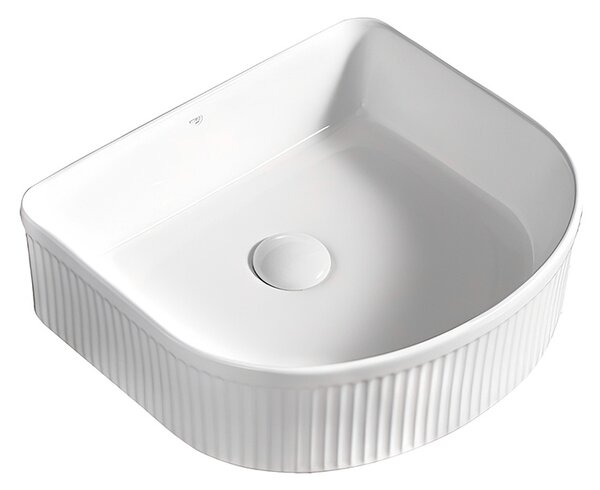 BPS-koupelny Keramické umývadlo na dosku FINO WH 400 40x35 cm, biele