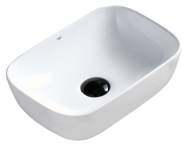 BPS-koupelny Keramické umývadlo na dosku MILO WH 455 45,5x32,5 cm, biele