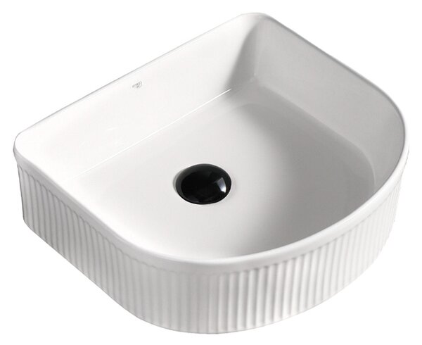 BPS-koupelny Keramické umývadlo na dosku FINO WH 400 40x35 cm, biele