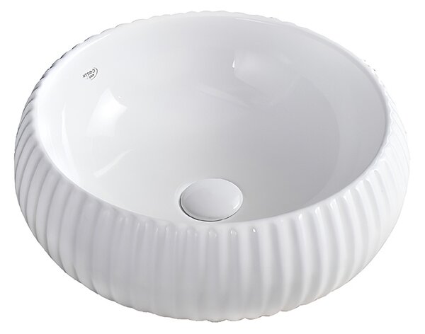 BPS-koupelny Keramické umývadlo na dosku NAOMI WH 400 ⌀ 40 cm, biele