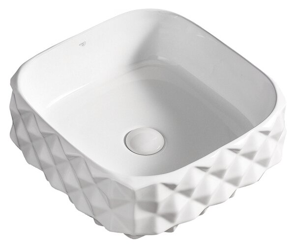 BPS-koupelny Keramické umývadlo na dosku PEARL WH 400 50x31 cm, biele