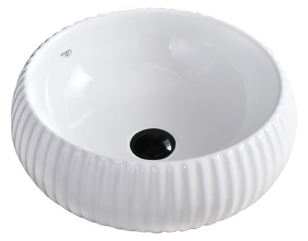 BPS-koupelny Keramické umývadlo na dosku NAOMI WH 400 ⌀ 40 cm, biele