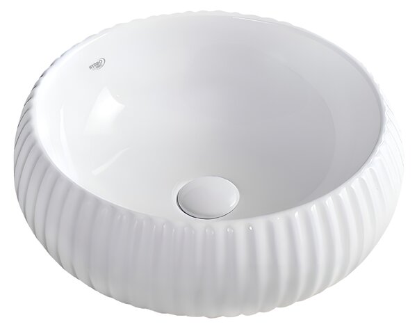 BPS-koupelny Keramické umývadlo na dosku NAOMI WH 400 ⌀ 40 cm, biele