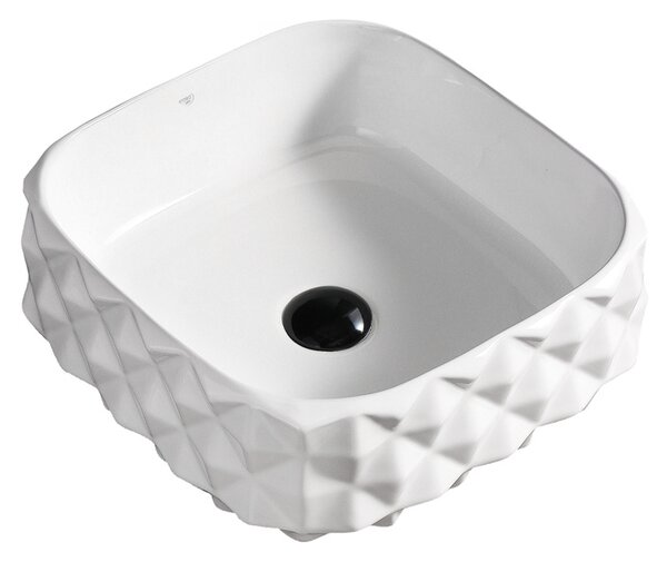 BPS-koupelny Keramické umývadlo na dosku PEARL WH 400 50x31 cm, biele