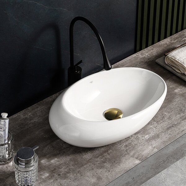 BPS-koupelny Keramické umývadlo na dosku EMMA WH 490 49x31 cm, biele
