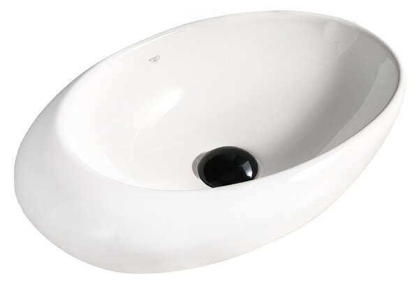 BPS-koupelny Keramické umývadlo na dosku EMMA WH 490 49x31 cm, biele