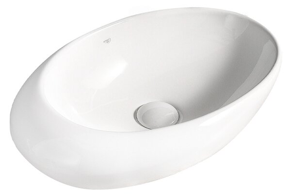 BPS-koupelny Keramické umývadlo na dosku EMMA WH 490 49x31 cm, biele