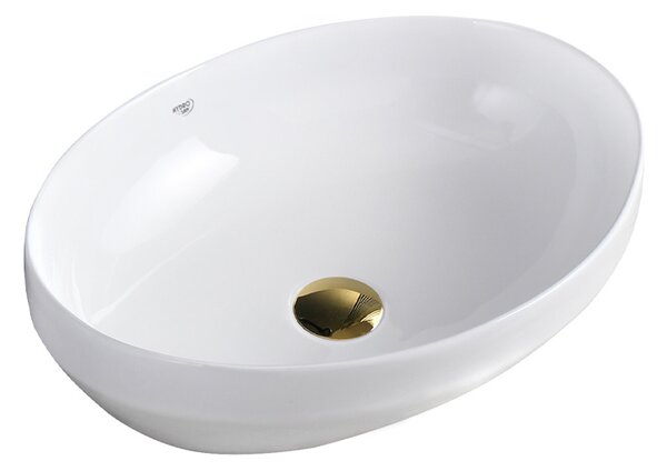 BPS-koupelny Keramické umývadlo na dosku LUMO WH 500 50x37 cm, biele