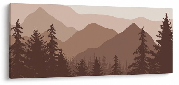 Obraz - Hnedé pohorie N⁰2 (120x50 cm)