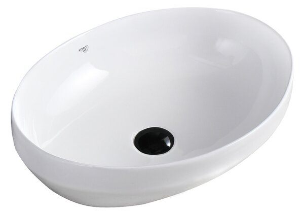 BPS-koupelny Keramické umývadlo na dosku LUMO WH 500 50x37 cm, biele