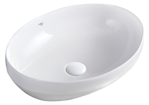 BPS-koupelny Keramické umývadlo na dosku LUMO WH 500 50x37 cm, biele