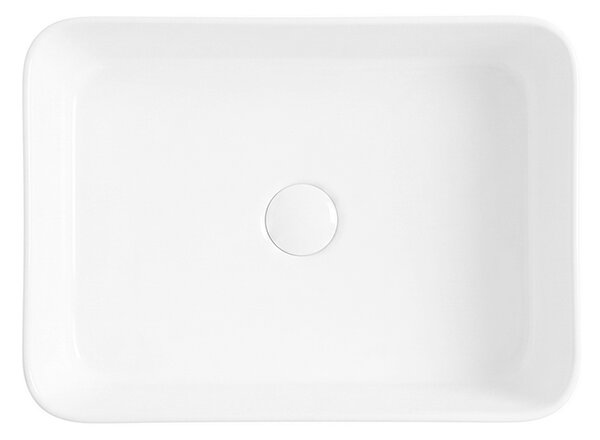 BPS-koupelny Keramické umývadlo na dosku LUXO WH 480 48x37 cm, biele