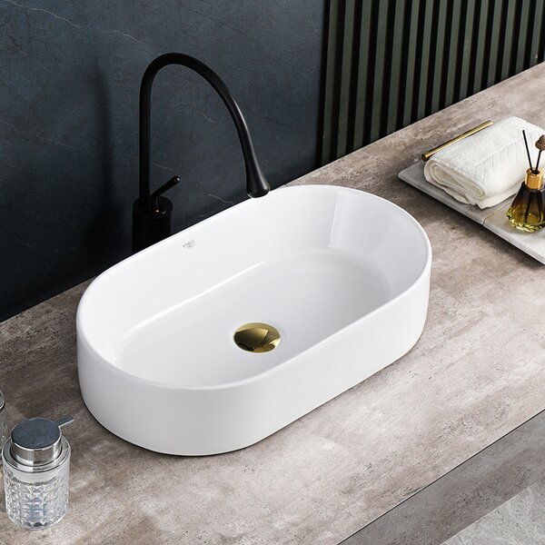 BPS-koupelny Keramické umývadlo na dosku NAVI WH 510 51x31 cm, biele