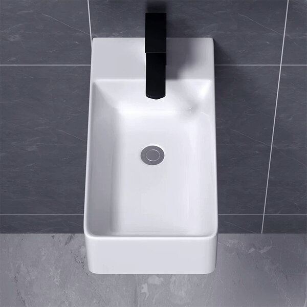 BPS-koupelny Keramické umývadlo na dosku LUCY WH 460 25x46 cm, biele