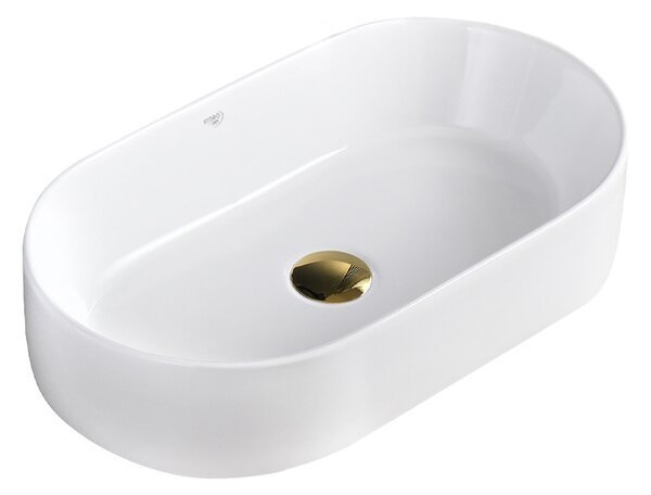 BPS-koupelny Keramické umývadlo na dosku NAVI WH 510 51x31 cm, biele