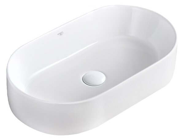 BPS-koupelny Keramické umývadlo na dosku NAVI WH 510 51x31 cm, biele