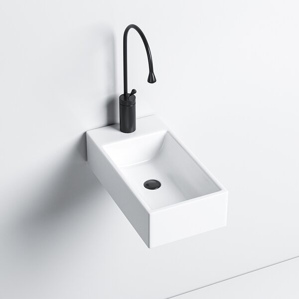 BPS-koupelny Keramické umývadlo na dosku LUCY WH 460 25x46 cm, biele