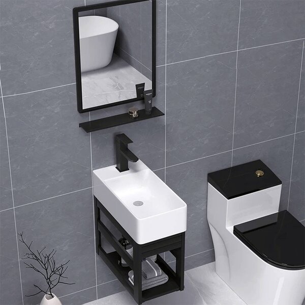 BPS-koupelny Keramické umývadlo na dosku LUCY WH 460 25x46 cm, biele
