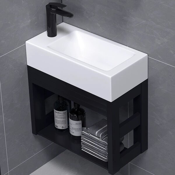 BPS-koupelny Keramické umývadlo na dosku LUCY WH 460 25x46 cm, biele