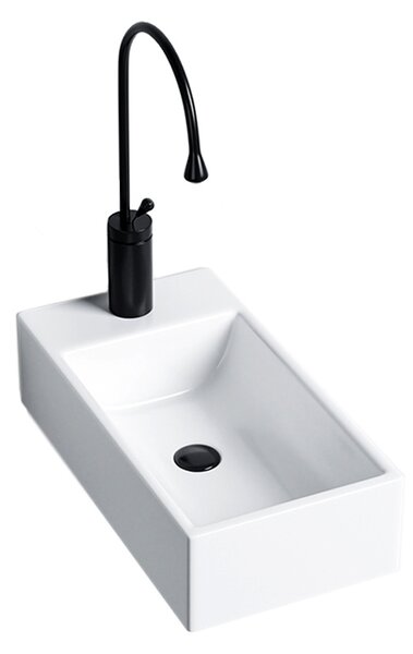 BPS-koupelny Keramické umývadlo na dosku LUCY WH 460 25x46 cm, biele