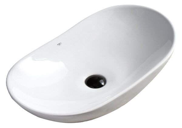 BPS-koupelny Keramické umývadlo na dosku LAVI WH 625 62,5x36 cm, biele