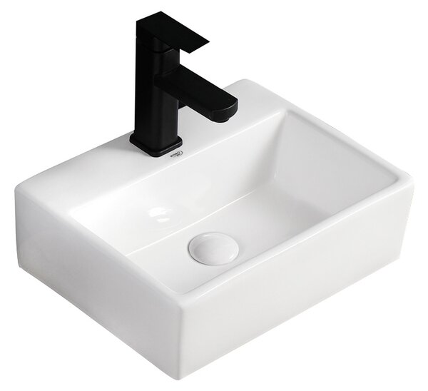 BPS-koupelny Keramické umývadlo na dosku VIVA WH 400 40x30 cm, biele